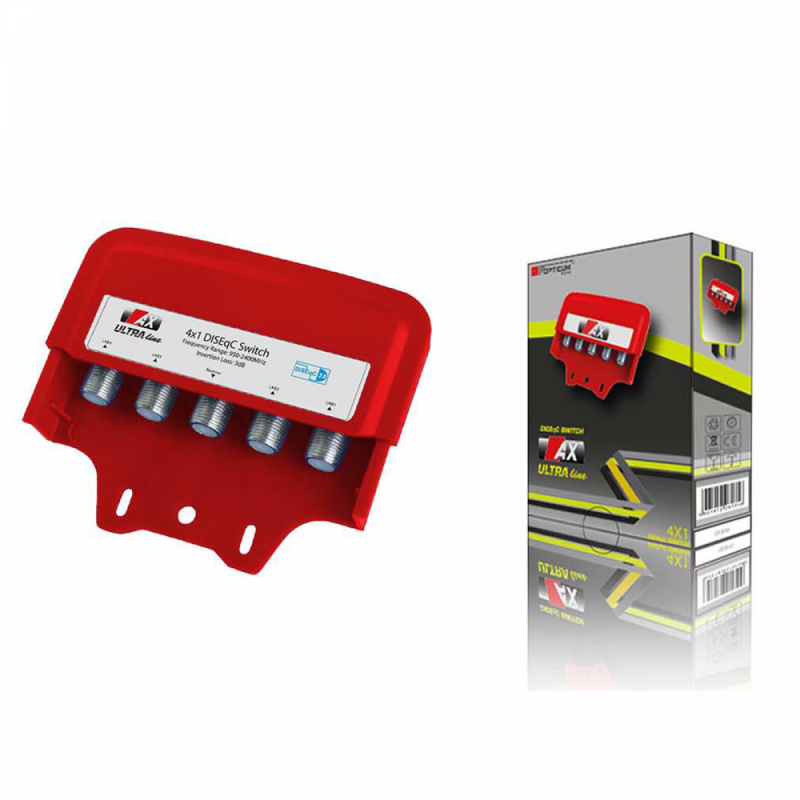 AX / Red Eagle Ultra Line 4/1 DiSEqC Schalter mit Wetterschutzgehäuse