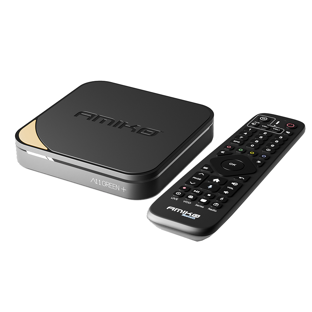 Amiko A11 Green Plus + BT - Android TV Box - 2GB/16GB - MyTV 3