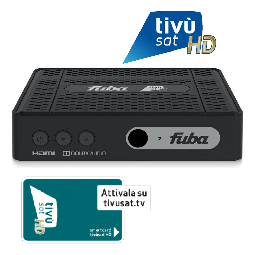 FUBA ODE718 Full HD HEVC H.265 Smartcard HDMI DVB-S2 Sat Receiver mit aktivierte