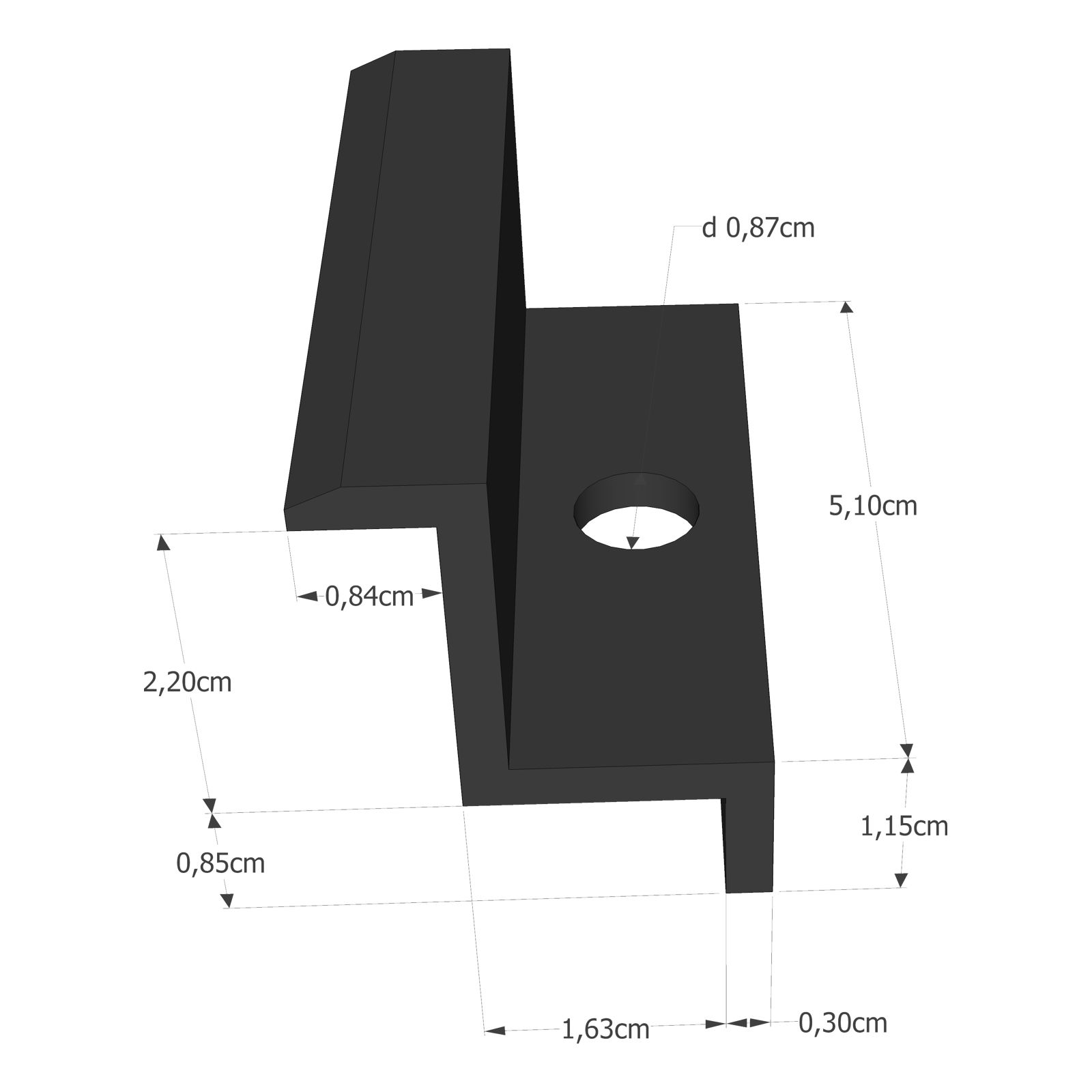 Universal Endklemme ALU - schwarz eloxiert