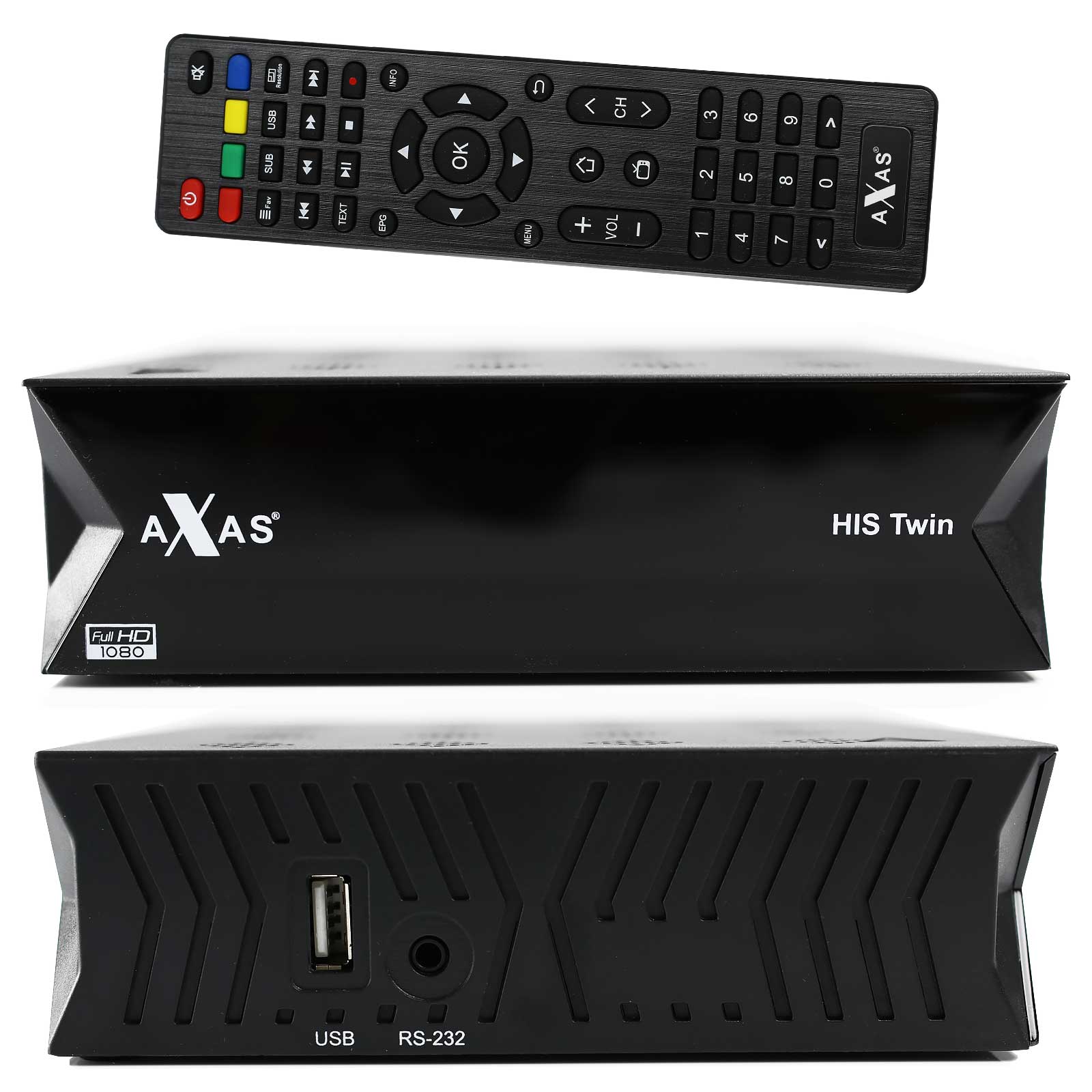 Axas HIS Twin Sat Receiver 2x DVB-S2 Tuner mit WLAN