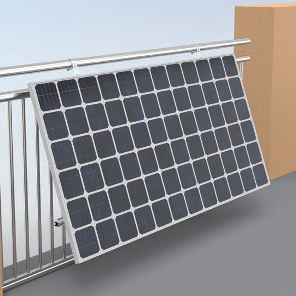 Balkonhalterung für parallele oder geneigte Montage von PV Modulen