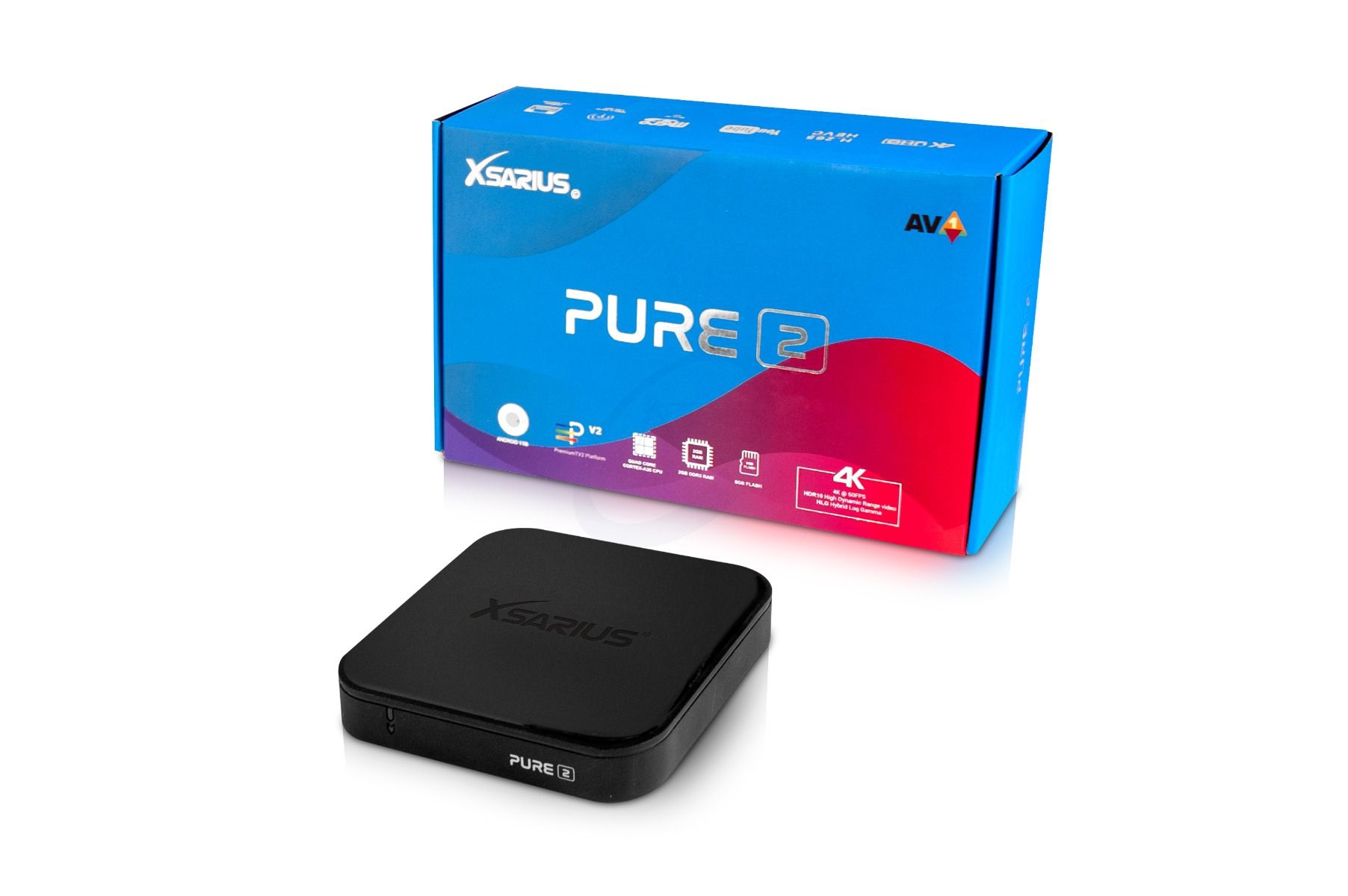 Xsarius PURE 2 4K Android 11 OTT 4K UHD IPTV Player H.265 HEVC Wlan