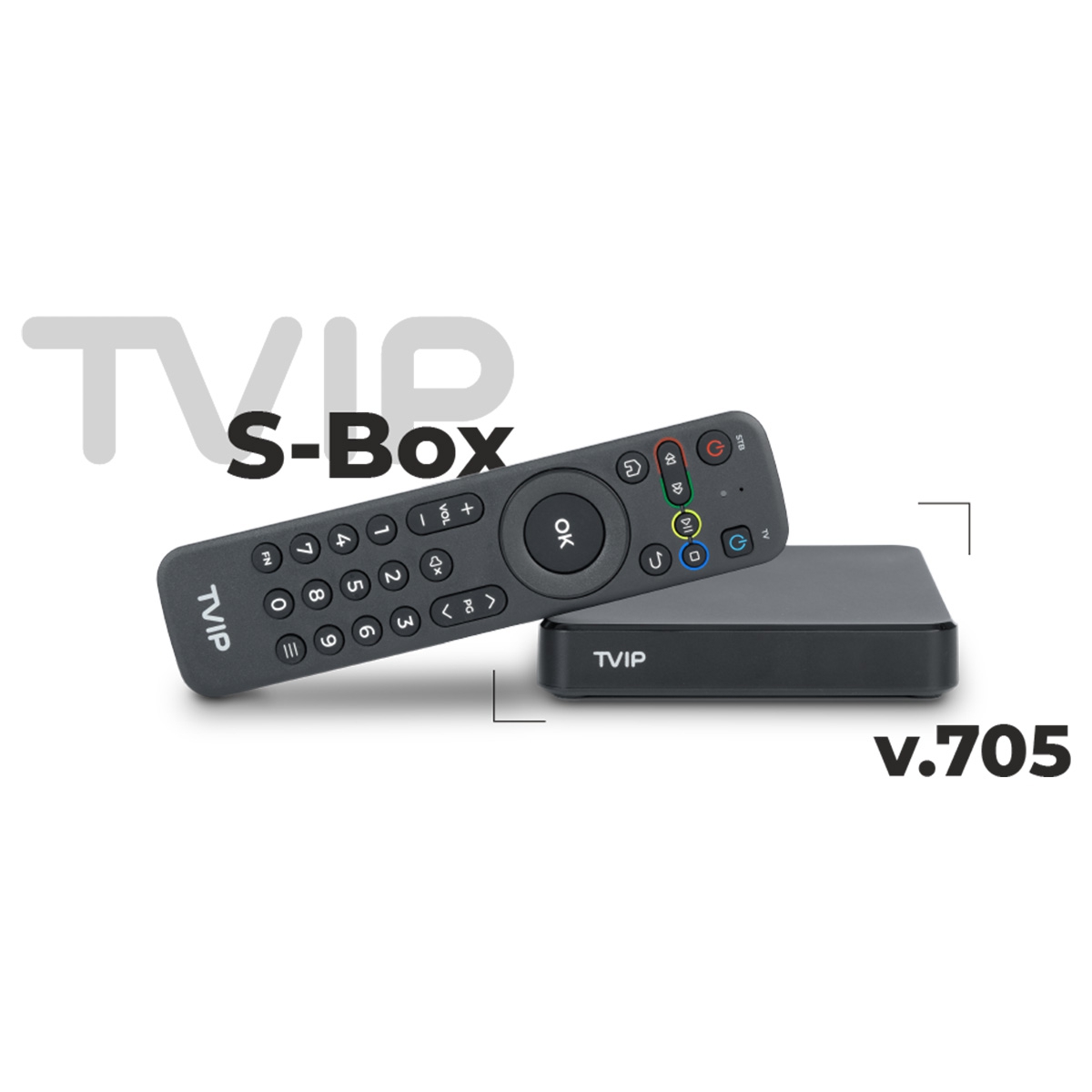 TVIP S-Box v.705 4K UHD Android 11 IP-Receiver HDR, Dual-WiFi, LAN, Bluetooth, HDMI, USB, MicroSD