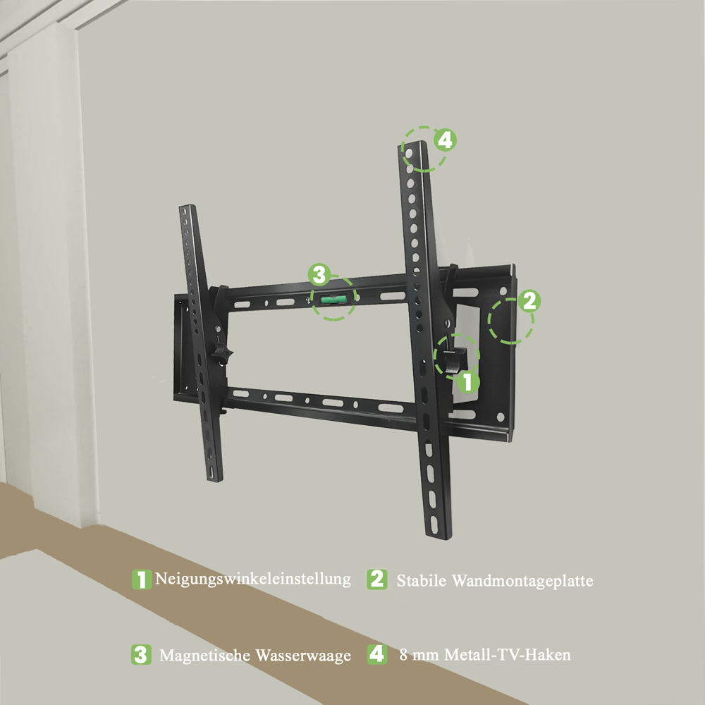 TV Wandhalterung Neigbar 32 bis 75 Zoll ( 81 - 189cm) LCD LED Halterung, 40Kg