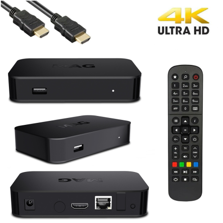 MAG 522w3 IP TV Internet Streamer HEVC H.265 WIFI 4K UHD 60FPS Linux USB LAN HDMI