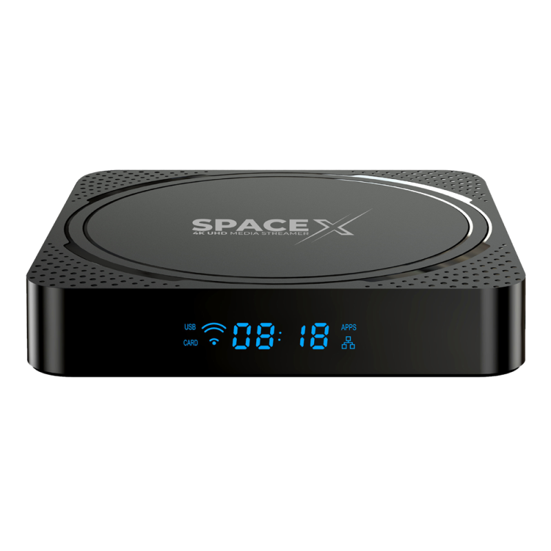 Gloriaforce SpaceX 4K UHD IPTV Player Android 11,H.265,2GB RAM,16GB Flash, Wlan