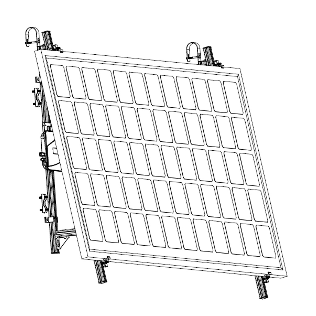 Balkonhalterung A-FLC-1000 für geneigte Montage von PV Modulen