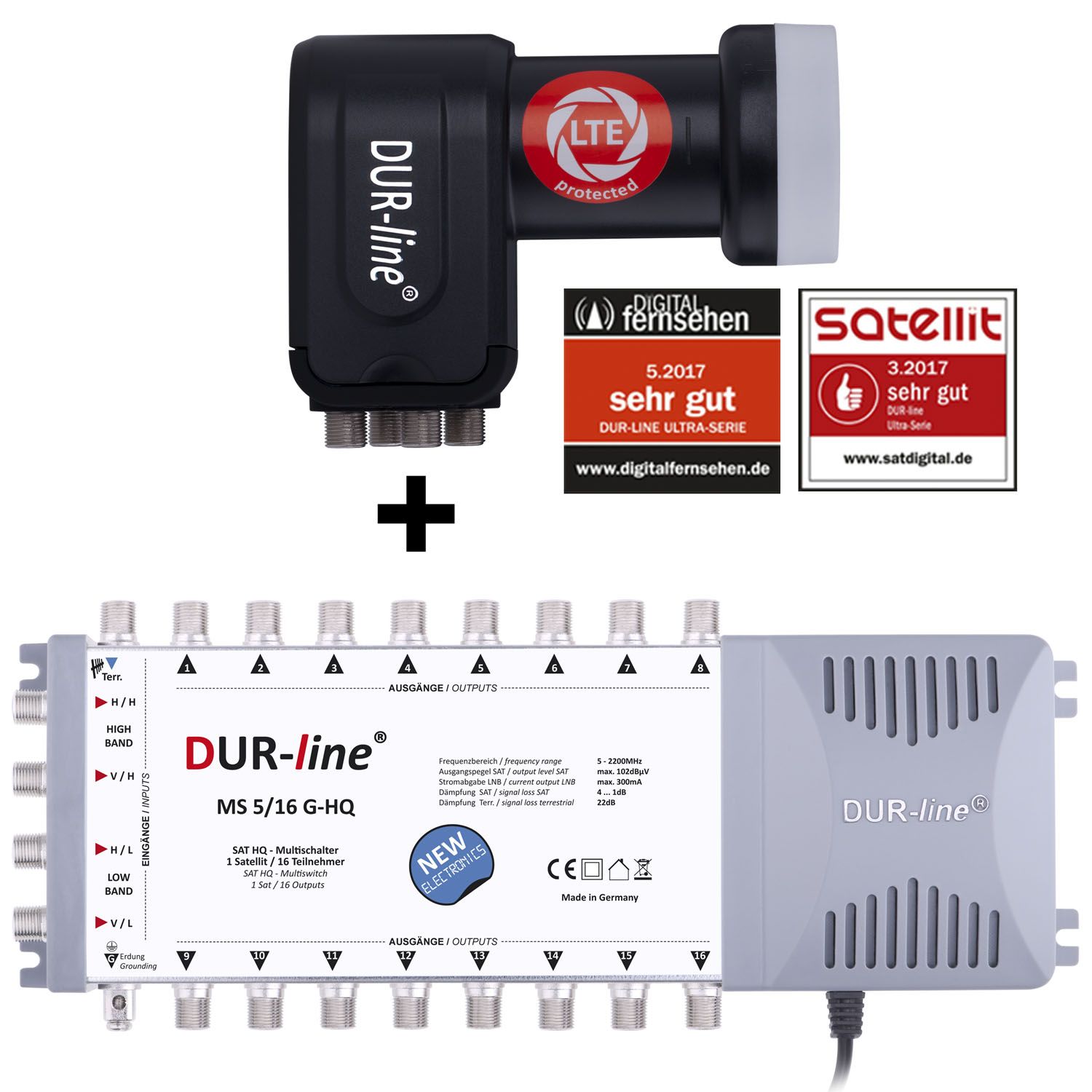 DUR-line MS-S 5/16-Q - Multischalter Set