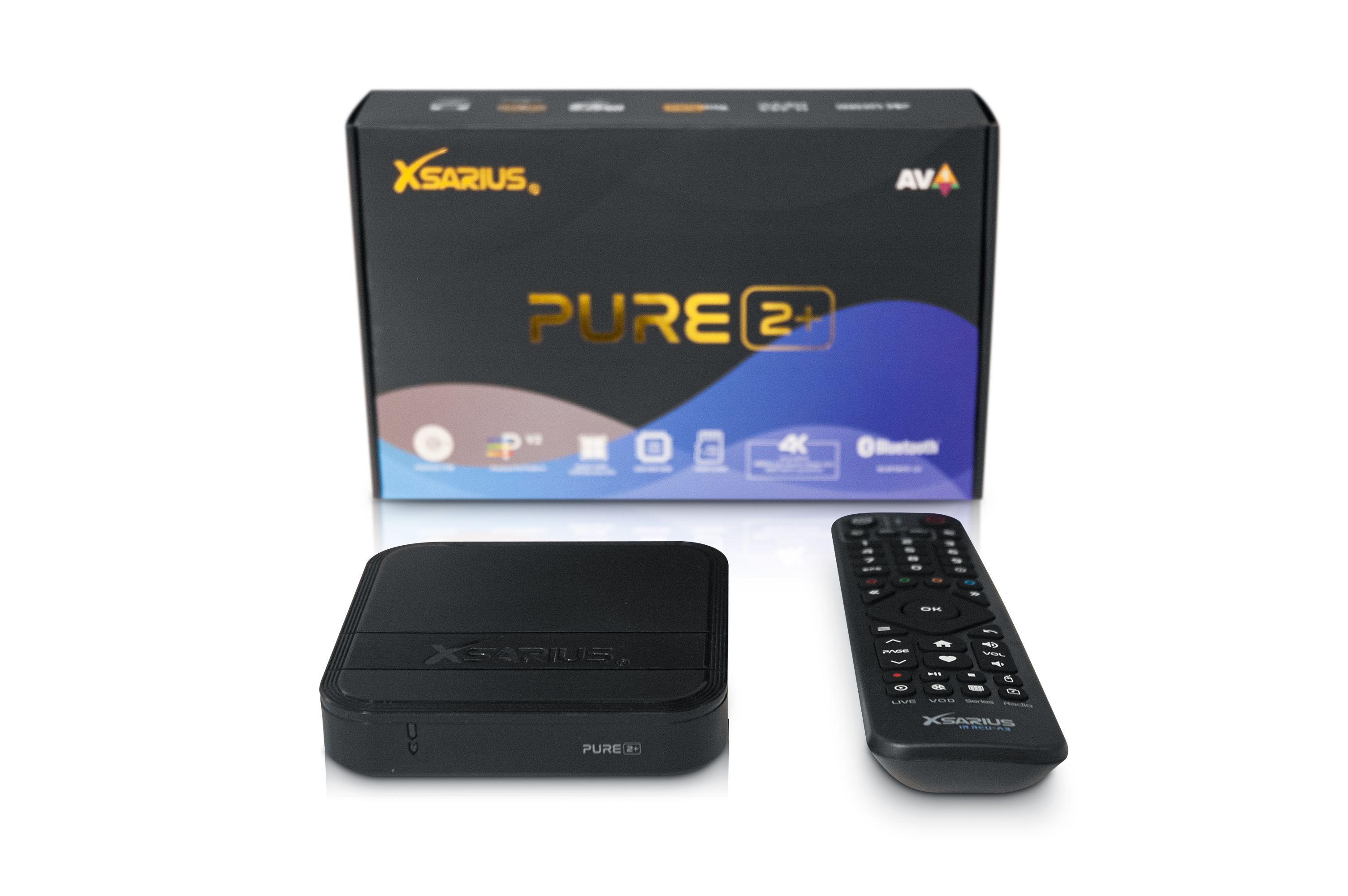Xsarius PURE 2+ 4K Android 11 OTT 4K UHD IPTV Player H.265 HEVC Wlan
